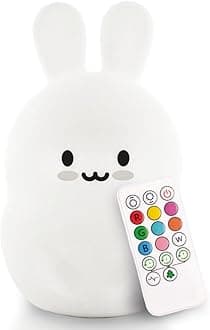 lumipets silicone baby night light - bunny