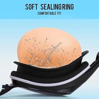 First Lens Customised Powered Swimming Goggles With UV Protection & AntiFog Coating For Mens & Womens (L-5.00 R-2.50)