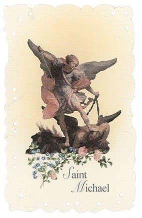 St. Michael Vintage Replica holy card