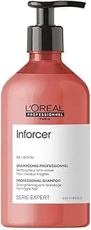 L'Oreal Professionnel Inforcer Strengthening Shampoo | Protects, Prevents Breakage & Adds Softness | For Weak, Fragile & Damaged Hair Types | With Biotin | 16.9 Fl. Oz.