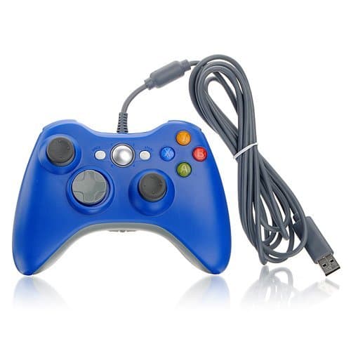 Gaming Accessories Wired Controller Compatible for Microsoft Xbox 360 Console Pc Computer Video Game (Navy)