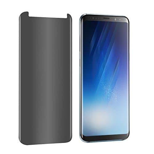 YCFlying Galaxy S8 Plus Screen Protector,S8 Plus Privacy Tempered Glass Anti-Spy [3D Curved][Case Friendly] [9H Hardness ] Screen Protector Shield for Samsung Galaxy S8 Plus/S8+ (Transparent)