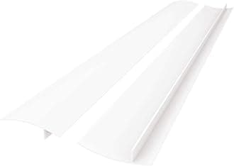 Kitchen Silicone Stove Counter Gap Cover with Heat Resistant Wide & Long Gap Filler Used for Protect Gap Filler Sealing Spills in Kitchen Counter, Stovetops2 Pack, White, 21 Inch）