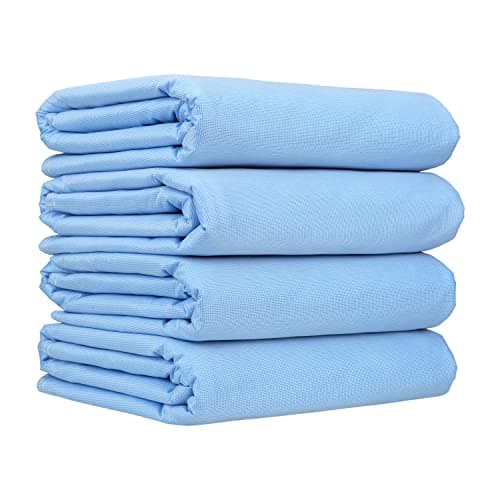 4 Pack, Bed Pad Standard Reusable Underpad Washable 34x36 Blue