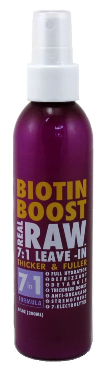 Real Raw Leave-In Biotin Boost 7-In-1 Thick & Full 6 Ounce (177ml) (Pack of 2) (00635)