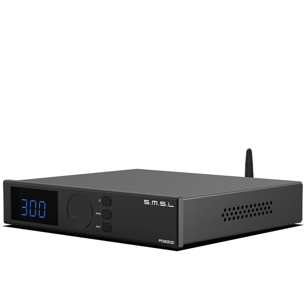 A300 HiFi Power Amplifier, Class D Integrated Amp SDB Sound Effects Hi-Res Audio Receiver, RCA, Bluetooth 5.0, USB Input, 165W x 2 THD+N 0.004% (with Remote Control)