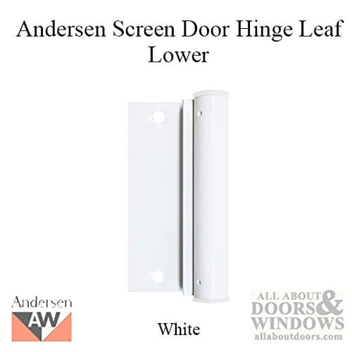 Lower Screen Door Hinge Leaf for Screen Doors White Andersen Lower Leaf Hinge
