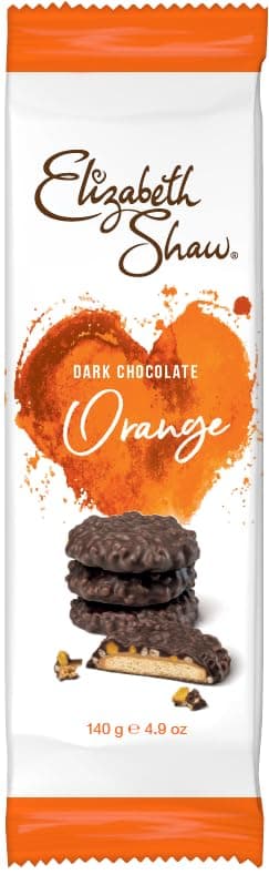 Elizabeth Shaw Dark Chocolate Orange Biscuits Case Pack (10 x 140g) - Blend of Orange and Smooth Caramel covered in Dark Chocolate - Luxury - Biscuits - Treat - Sharing - Gift