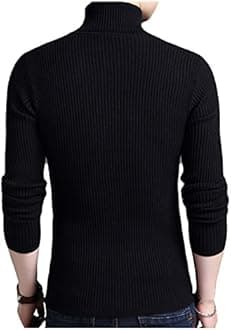 Jueshanzj Mens Pullover Slim Fit Knitwear Warm Turtleneck Sweaters