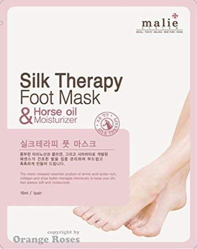 OBS lab] Silk Therapy FOOT MASK 1 Pair x 5 Packs, This Foot Care Sheet Mask Moisturizes and Nourishes Foot Skin with Herb Complex for the Dry Foot