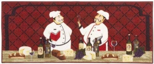 The Pecan Man EXTRA LONG 2 FAT CHEFS IN THE KITCHEN kitchen rugs and mats, non skid,1Pcs (20" x 48")