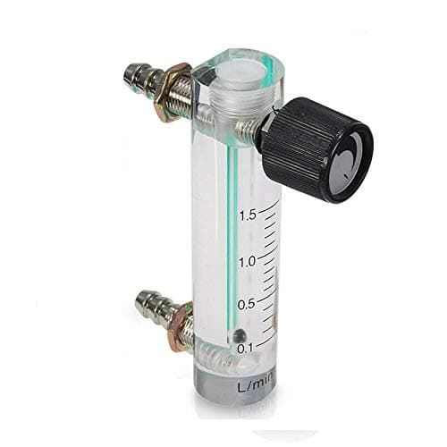 Flowmeter with Control Valve YB-4M Air Flow Meter Gas Regulator for Oxygen, Air and Gas（0.2-2L/min）