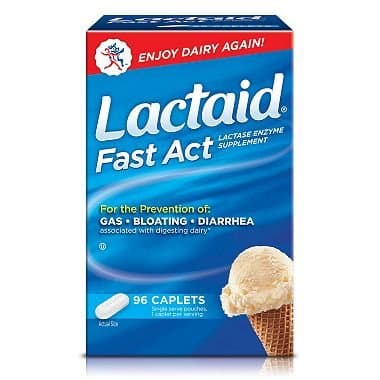 Lactaid Fast Act Lactase Enzyme Supplement, 1 Pack- 96 Count