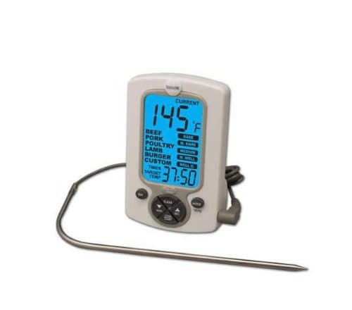 Taylor Digital Programmable Thermometer with Presets and Backlight Stainless Steel Probe