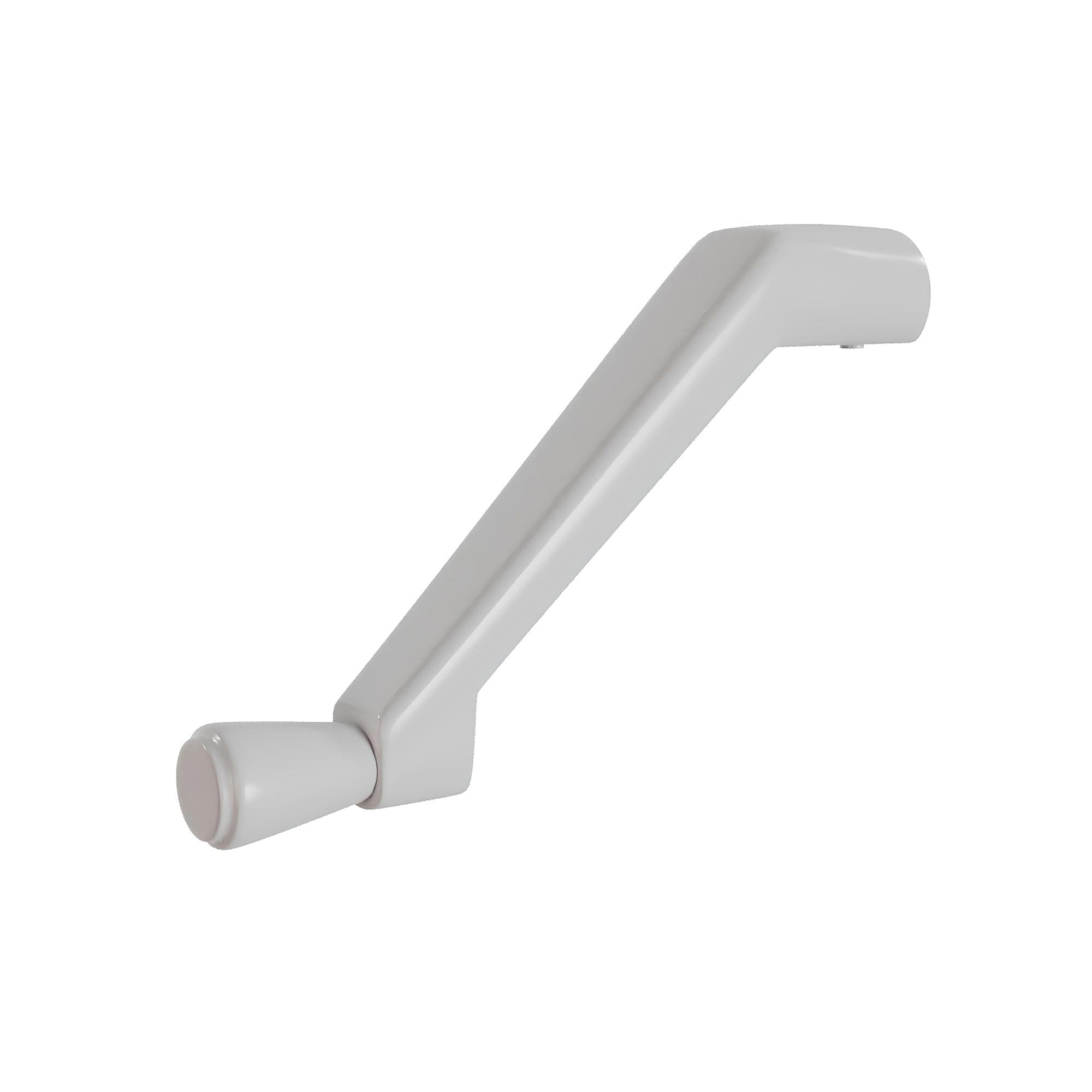 Brixwell Truth Operator Long Crank Handle, Zinc, White Finish, 3-1/2" Length, 2-9/64" Hole Center,4-4/9" Depth,2-2/9"Height, 2/3" Width, Suitable for Casement Window Operators