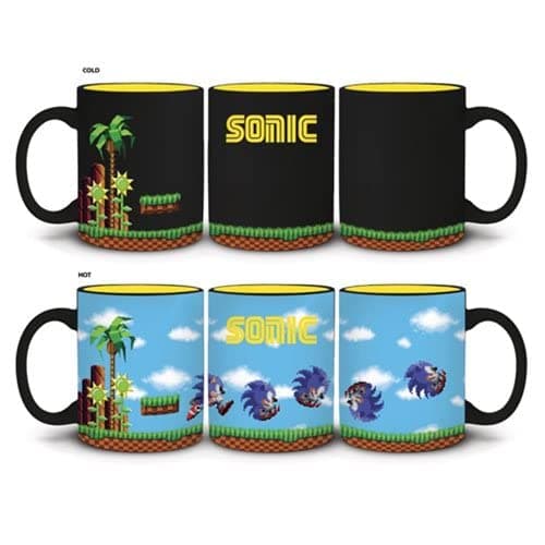 Sonic The Hedgehog Heat Changing 16-Bit Ceramic Coffee Mug | Holds 16 Ounces
