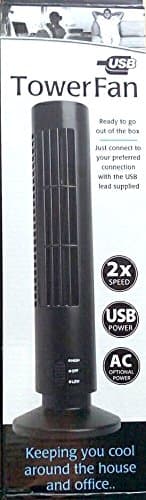 USB Fan 2 Speed Black Tower