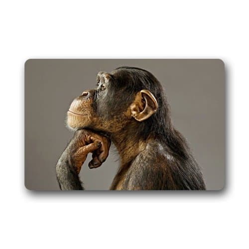 Yestore Custom Hipster Monkey Gorilla 15.7"(W) x 23.6"(H) Non-Woven Fabric Multifuntional Doormat