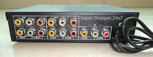 JMA 4 Way Audio Video AMP Splitter RCA 1 Input and 4 Output