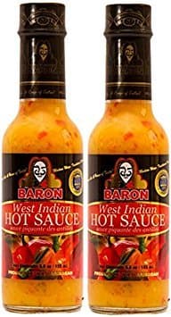 Baron West Indian Hot Sauce Nustrad Base 5 Oz 2 Pack