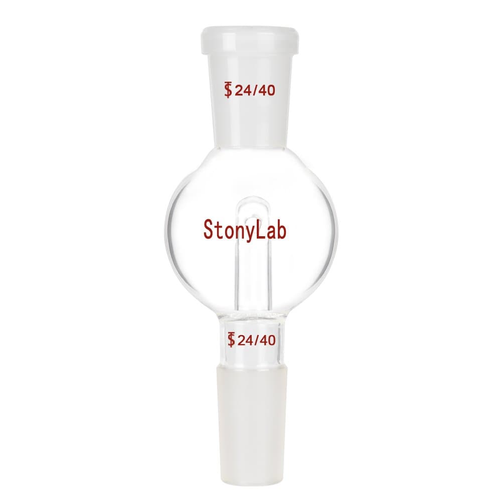 stonylab Rotary Evaporator Bump Trap 24/40 Outer Upper Joint, 24/40 Standard Taper Inner Lower Joint, 100 ml