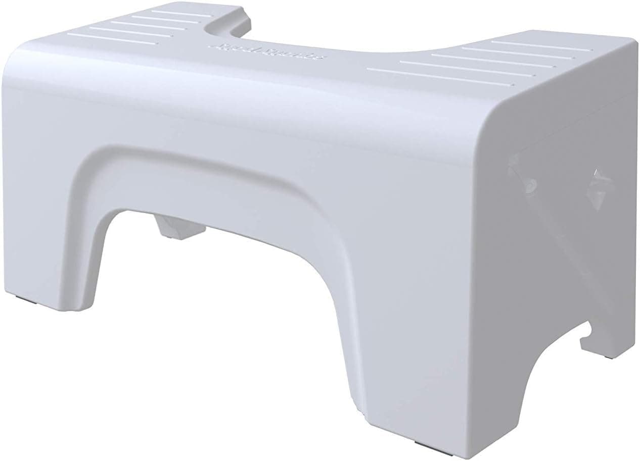Fold N Stow Compact Foldable Toilet Stool, White, 8", 1 lb