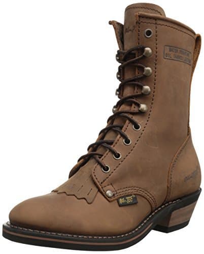 'Ad Tec 8'' Mid Calf Work Boots For Women Durable Full Grain Tumbled Leather & Oil Resistant Outsole Tall Packer Botas'
