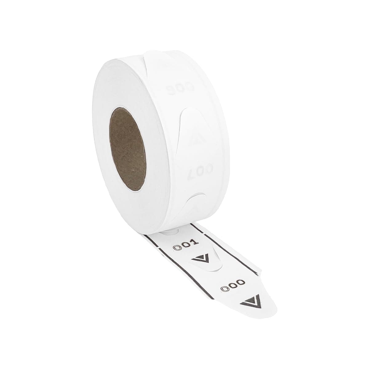 1 roll of 3-Digit Take-A-Number Tickets - 2000 / roll (White)