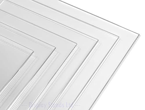 Display Stands Ltd A5 Clear Acrylic Sheet 2mm, 3mm, 4mm, 5mm, 6mm, 8mm & 10mm Thickness (DSA+A5) (5mm)