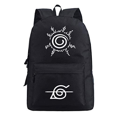 Middle School Student Backpack Boruto Naruto backpack Xiaoku Hongyun Mu Ye Ming double shoulder schoolbag anime canvas bag Outdoor leisure sports bag (45X31X14CM,16)