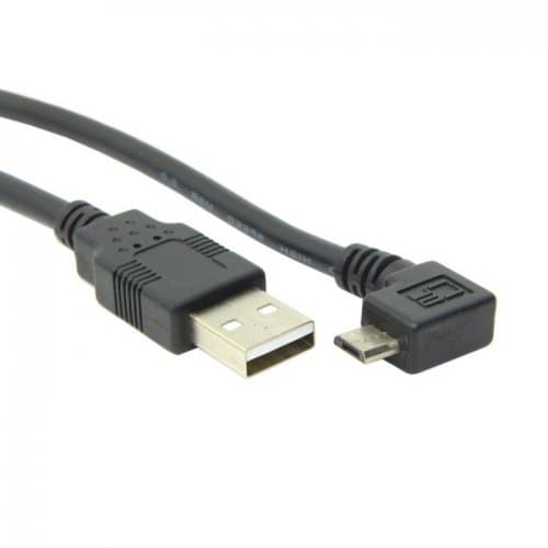 JSER 1.5m Left Angled 90 Degree Micro USB Male to USB 2.0 Data Charge Cable for Cell Phone & Tablet