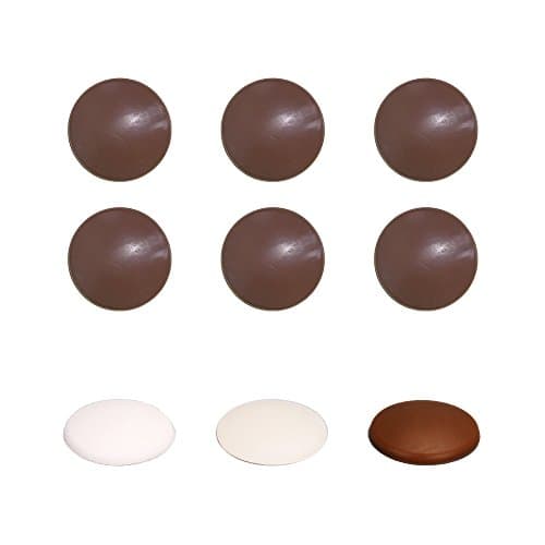 Door Knob Wall Protector Self-Adhesive Door Handle Rubber Bumper, Wall Guards Rubber Door Stopper, 6 Pack (Brown)