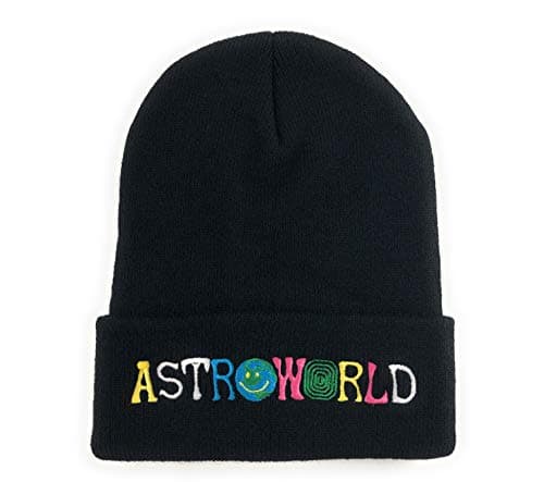 Beany Classic Astroworld Beanie Hat Skull Cap Thick and Soft. Unisex Black