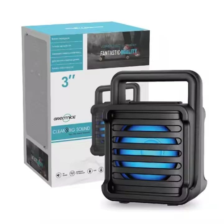 Bluetooth Speaker with Emergency Radio – LED Lighting, Solar Panel Charging, Portable Wireless Outdoor Sound System for Camping, Home, Trekking, Parties, and Power Outages