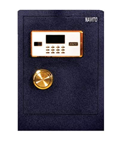 NAVITO Heavy Plated Electronic Safe Double Lock System with Alarm and Memory Series, Black