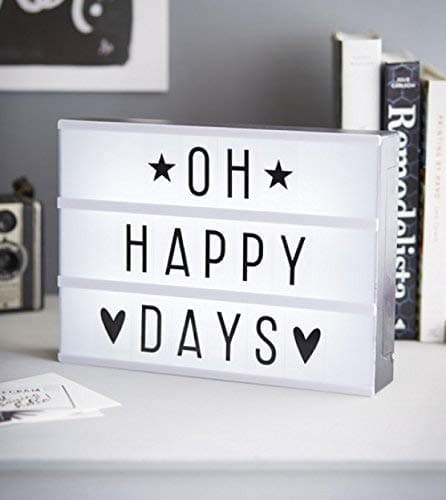 GLEADING Light Box Super Perfect DIY Cinema Light Box LED Cinematic Light Up Box USB Cable with 180 Letters and Symbols for Festival,Birthday,Anniversary,Wedding etc.
