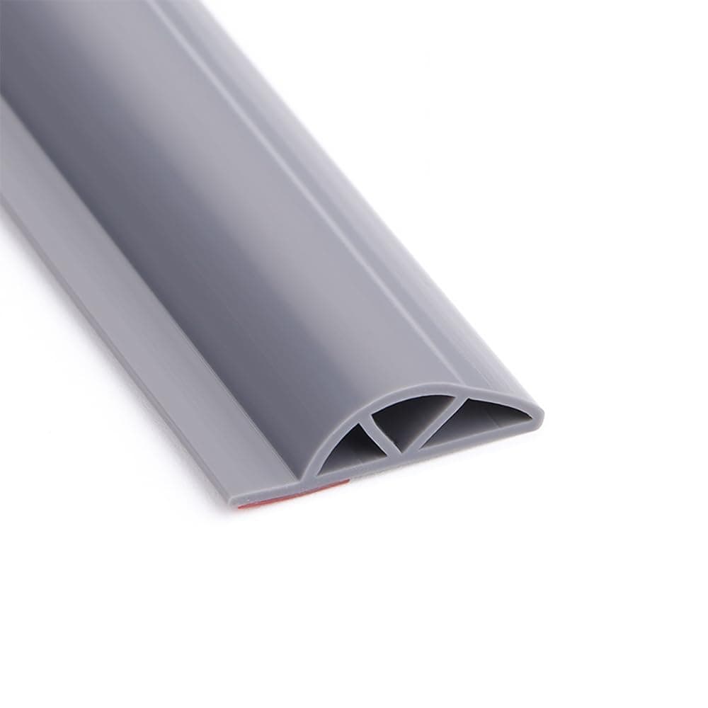 Rubik Triangular P-Shaped Sliding Window Door Sealing Strip, 28mm Width x 2m Length, Silicone Rubber, Strong Adhesive Draft Stopper for Weatherproofing, Door Bottom Gap Seal - Grey