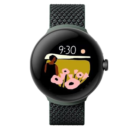 Pixel Watch LTE Smartwatch Compatible with Cellular or WiFi Data, GPS, BT and Heart Rate Monitor 41mm, Bulk Packaging (Woven Green)