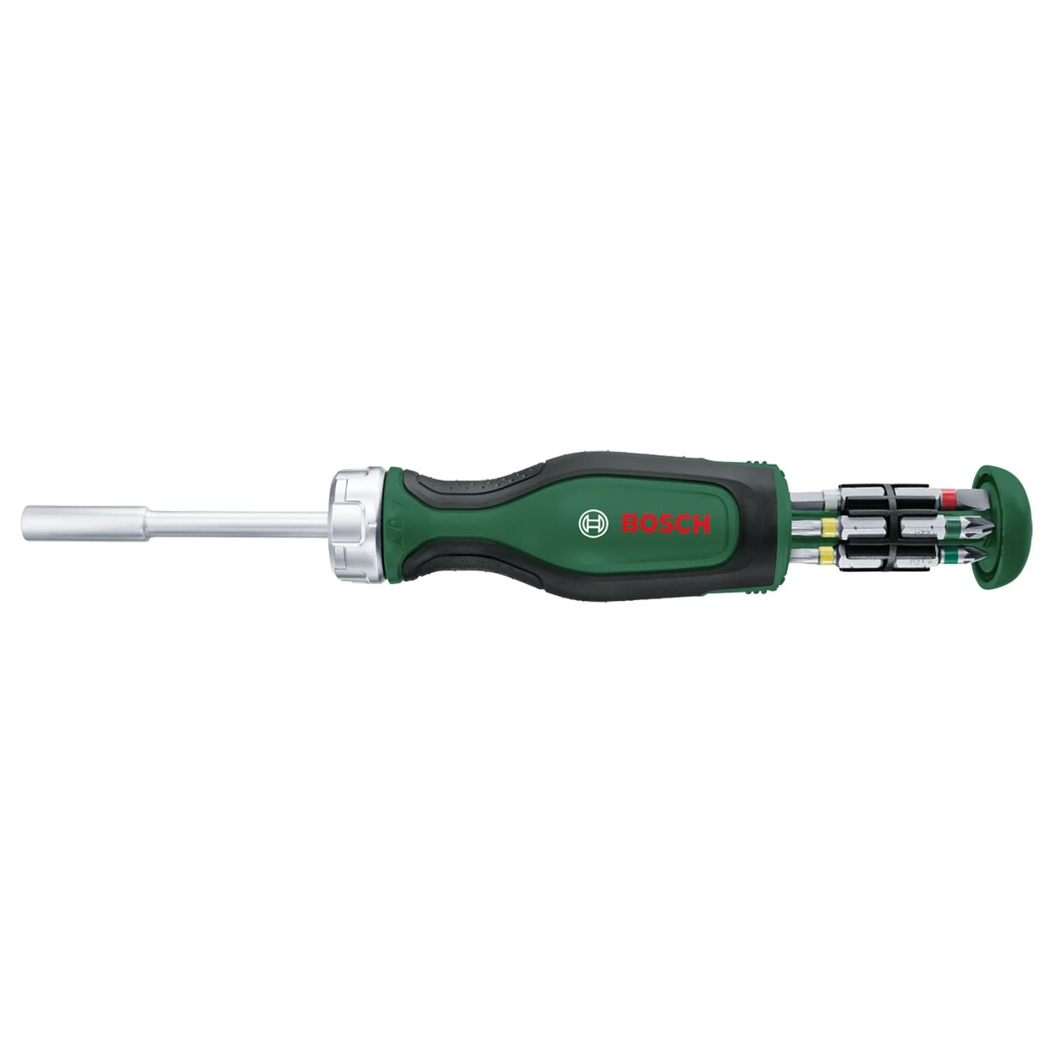 Bosch Rachet Screwdriver with 12 Bits (High-Torque Ratchet Screwdriver for Efficient, Heavy-Duty Screwdriving; Pop-Up Bit Magazine; 12 Bits Included; Magnetic Bit Holder) - Amazon Edition