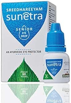 Sreedhareeyam Ayurveda Sunetra Senior Herbal Eyedrops (Above 60 Years Age) Relieves Dryness, Redness and Itching, Cooling Daily-use Eye Drops for Age-related Eye Comfort, with Rosewater, Holy Basil Leaves and Pure Honey
