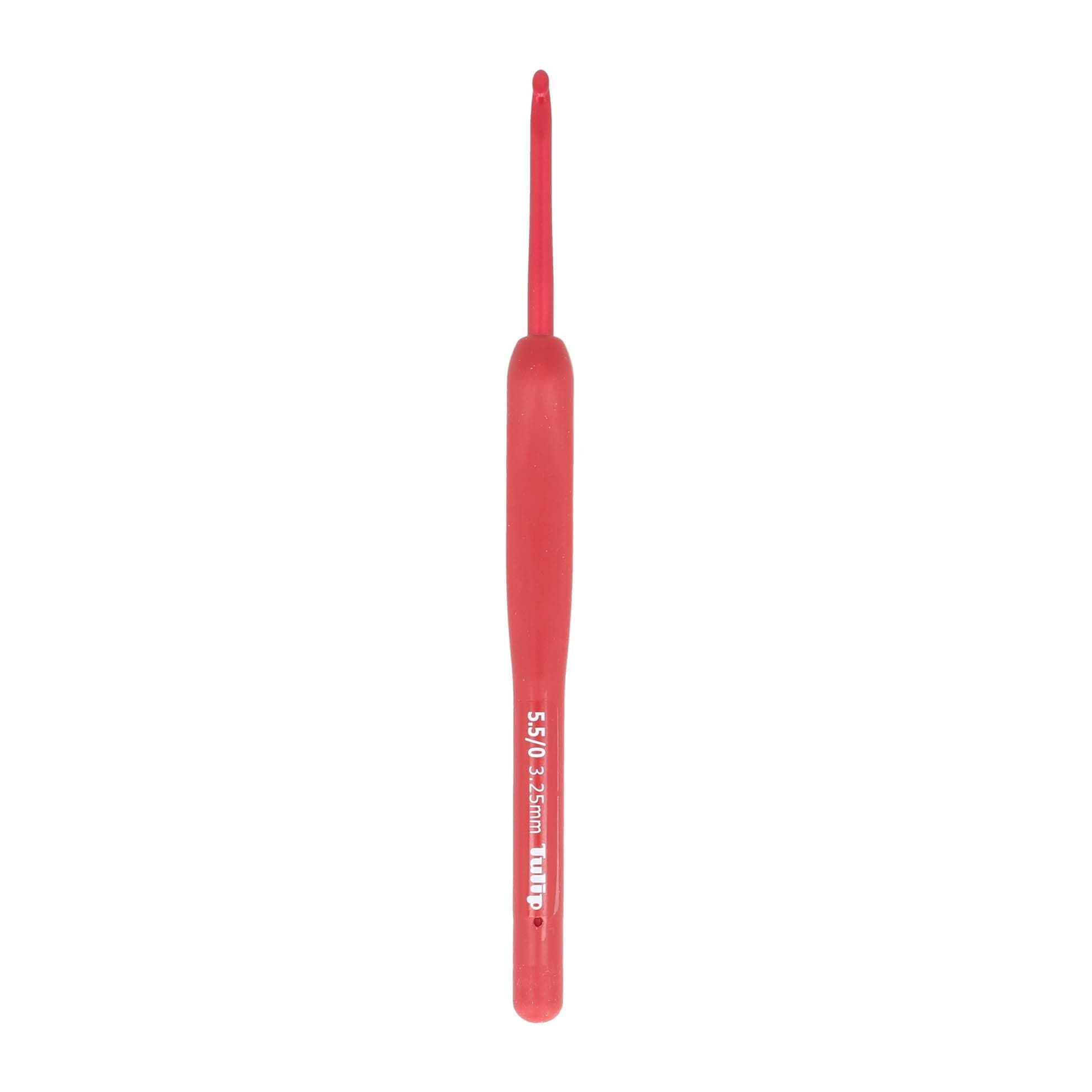 Etimo Red Crochet Hook Soft-Grip 3.25mm 1pc