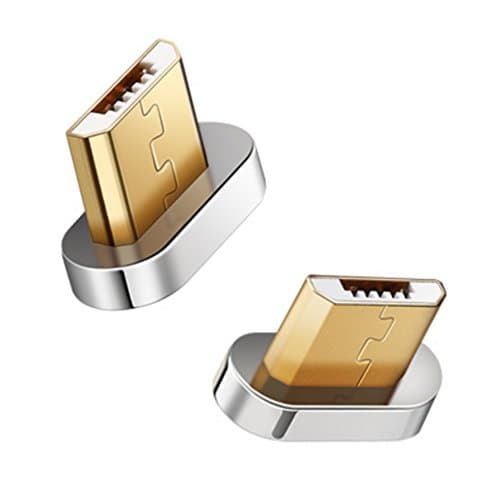 Magnetic USB Charger Cable [1m] Vidare 2.0 Micro USB Magnet Cable for the Car - Braided 2.4A fast charging cable for Android mobile phone, Samsung, HTC, Huawei, Sony, Amazon Kindle and more (Silver). Adapter 1 Generation Android