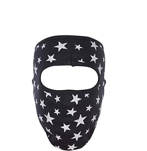 facemask balaclava 2Pc Ninja Black Star Plain Face Mask HS05