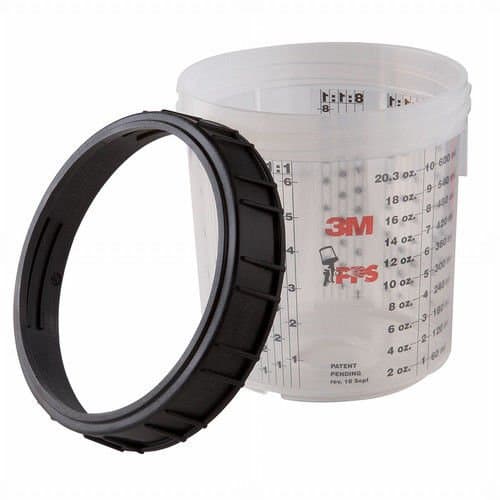 3M Paint Preparation System 22 oz. Mixing Cups & Collar (2 Cups) 16001 New /supplyCPO Commerce