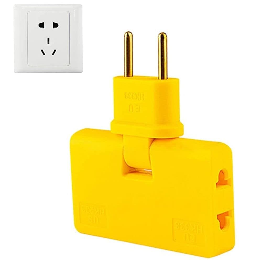 Karomouj KMA536 3 in 1 Rotatable Socket Converter | Power Plug Adapter with Foldable | Extension Travel Converter Socket | Portable Charging Sockets for,Travel,Home,Office (Multicolor Pack of 1)