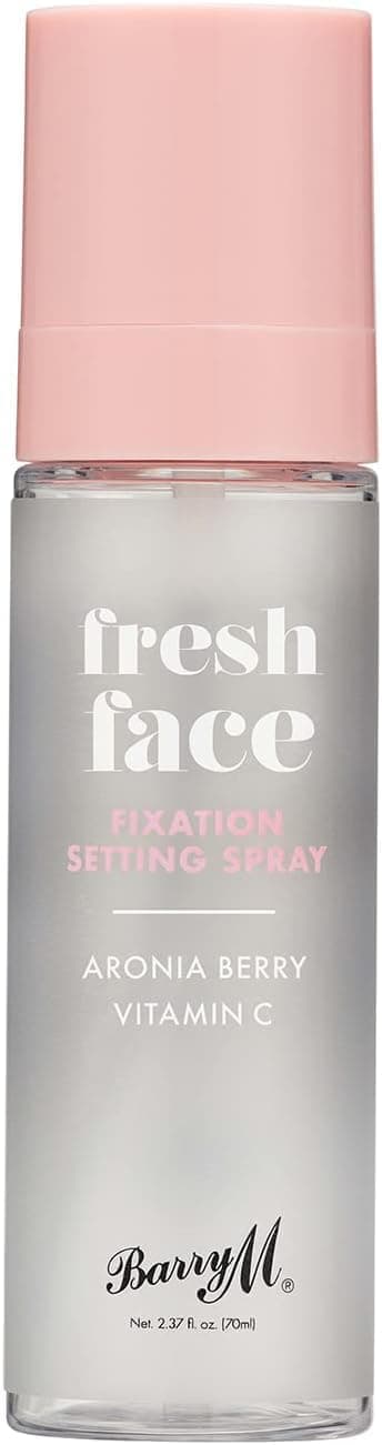 Fresh Face Fixation Makeup Setting Spray, Long-lasting, Infused With Aronia Berry and Vitamin C Clear