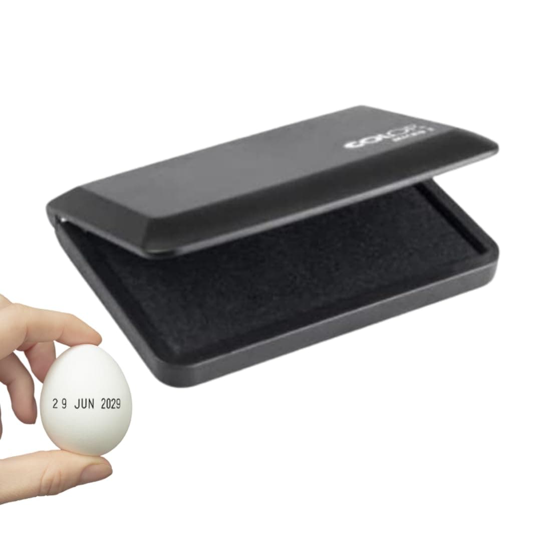 Handy Stamps Micro 1 Ink Pad - with Black Egg Safe Ink - Ideal for Marking Eggs