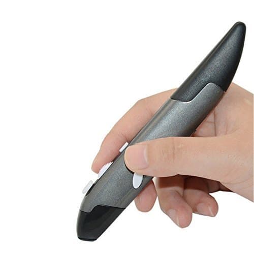 NAMEO Wireless Optical Pen Mouse, 2.4G 1600 DPI 4 Buttons Pencil USB Ergonomic Mice for Computer Laptop, Tablet PC, Smartphones (Grey)