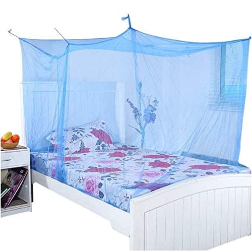 Divyanshi Mosquito Net Blue for Single Bed/Double Bed, 6.5x6.5 Insect Protection