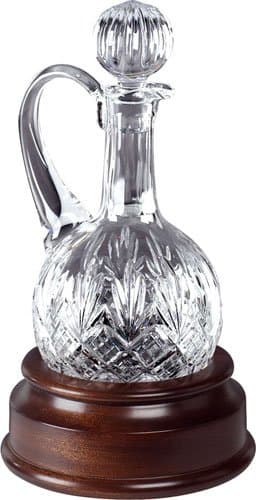 Hogget and Base Hand Cut Lead Crystal Decanter with Handle